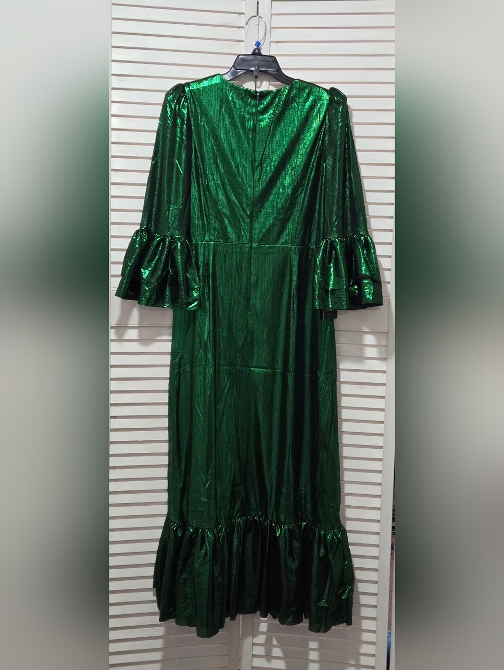 Tuckernuck Emerald Green Lillith Lilith Lurex Midi Dress NWT - Picture 5 of 7